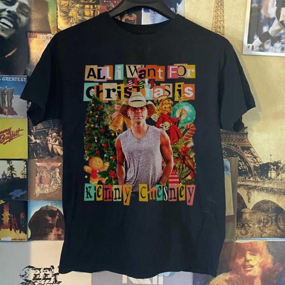 All I Want For Christmas Is Kenny Chesney  - Unisex Black T-Shirt